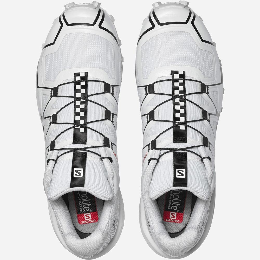 Men's Salomon Speedcross Offroad Sneakers White/Black | NZ-4790256