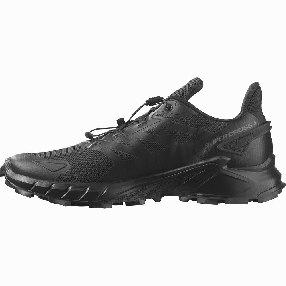 Men's Salomon Supercross 4 Trail Running Shoes Black | NZ-9364852