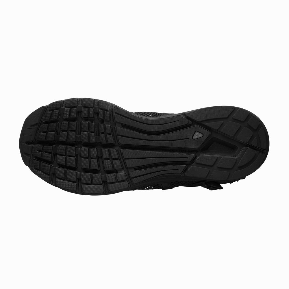 Men's Salomon Techsonic Leather Advanced Sneakers Black | NZ-3852410