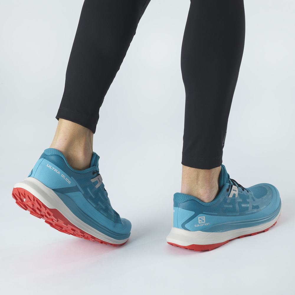 Men's Salomon Ultra Glide Trail Running Shoes Turquoise | NZ-2165308