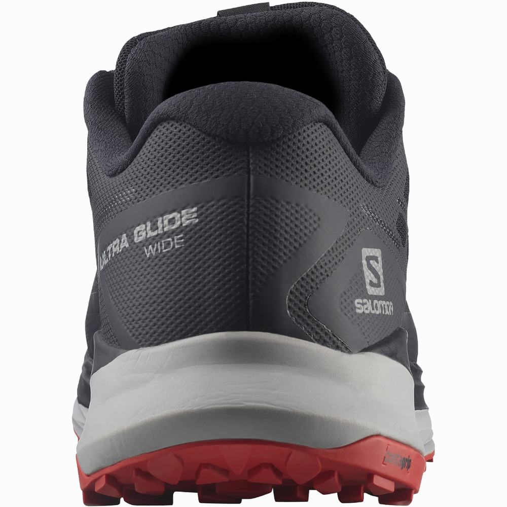 Men's Salomon Ultra Glide Wide Trail Running Shoes Black | NZ-6879432
