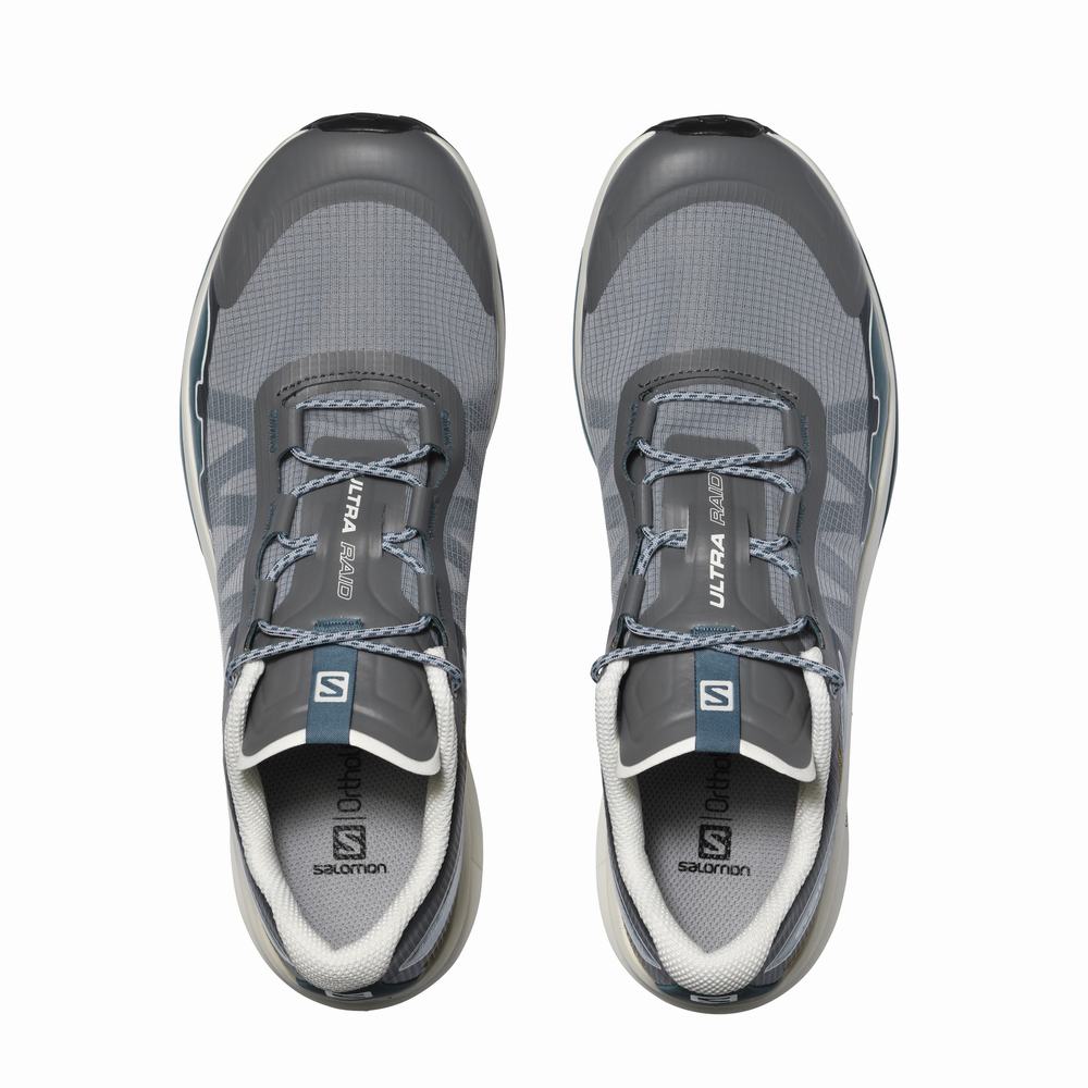 Men's Salomon Ultra Raid Sneakers Grey/Blue | NZ-3795081