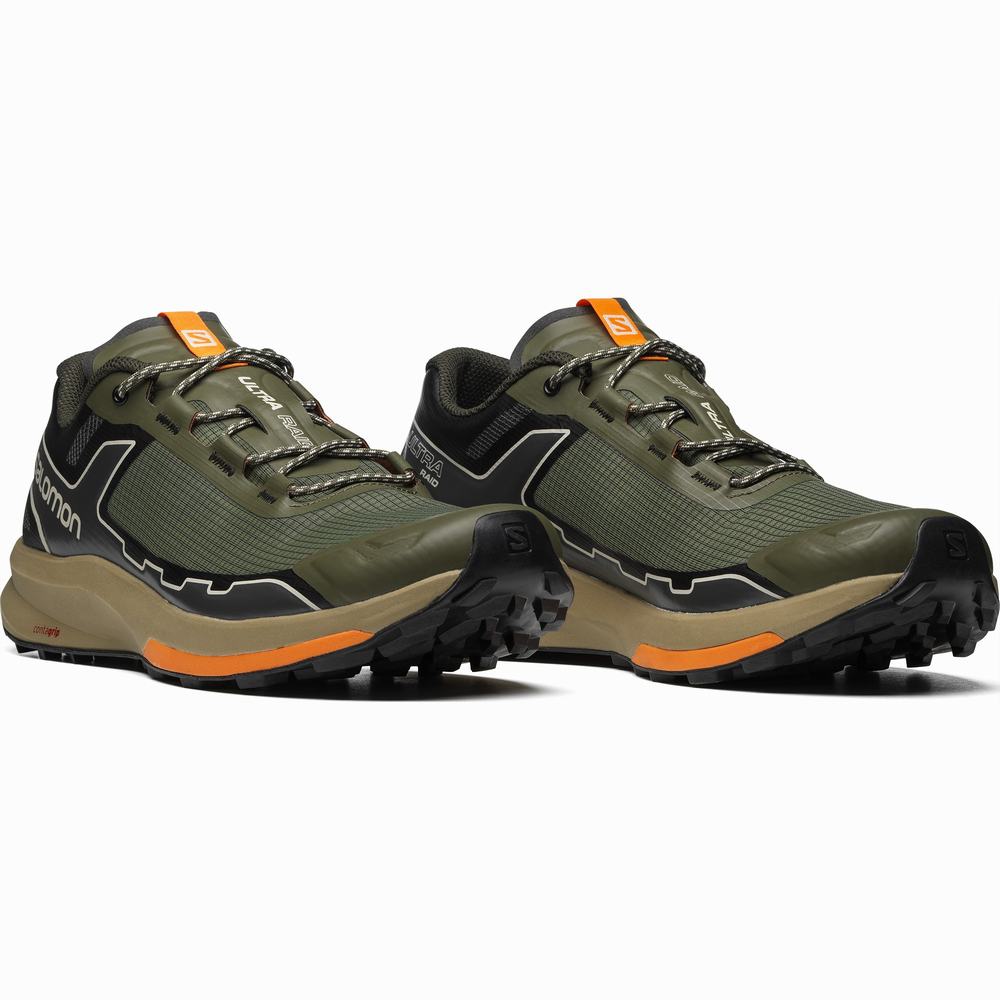 Men's Salomon Ultra Raid Sneakers Olive/ Deep Green | NZ-6348107