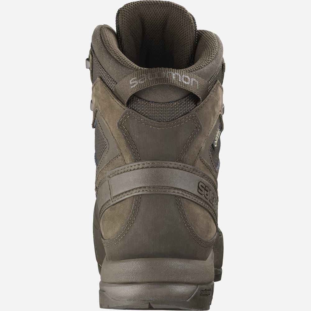 Men's Salomon X Alp Gore-tex Forces Approach Shoes Brown | NZ-5283714