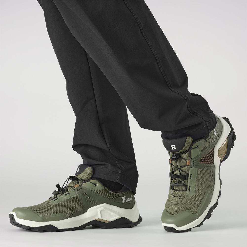 Men's Salomon X Raise 2 Gore-tex Hiking Shoes Deep Green | NZ-1236985