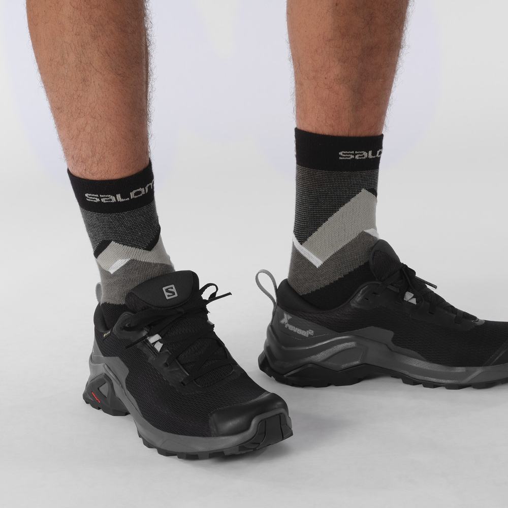 Men's Salomon X Reveal 2 Gore-tex Hiking Shoes Black | NZ-4605873