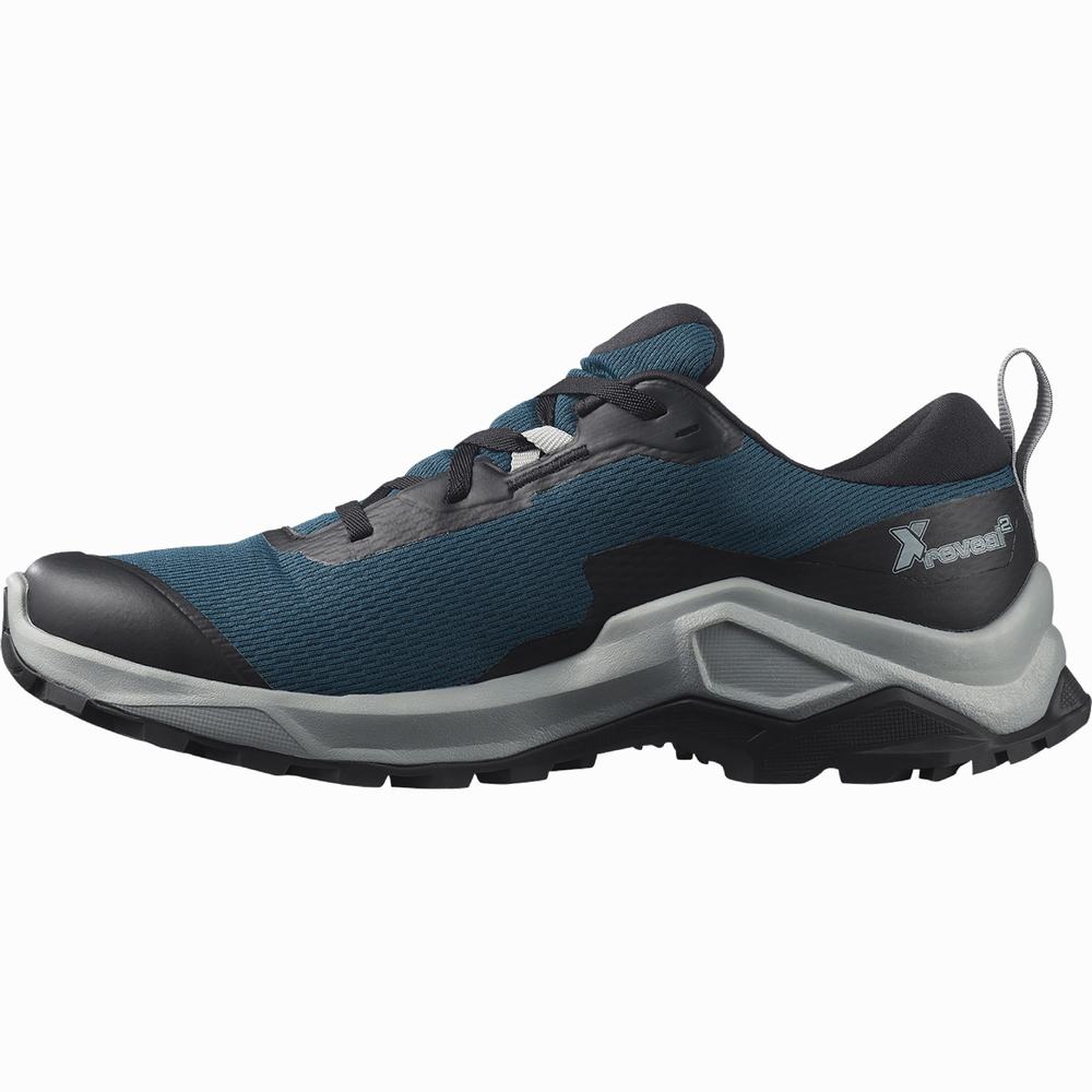 Men's Salomon X Reveal 2 Gore-tex Hiking Shoes Blue/Black | NZ-8176532