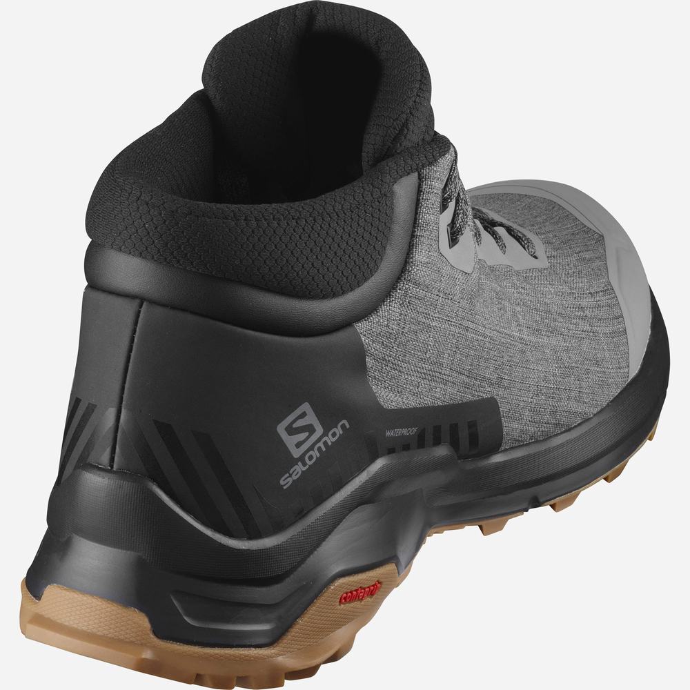 Men's Salomon X Reveal Chukka Climasalomon™ Waterproof Winter Boots Grey/Black | NZ-3764280