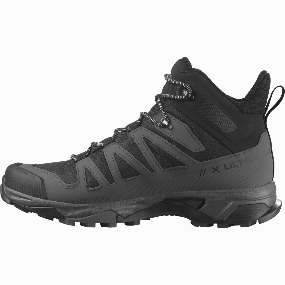 Men's Salomon X Ultra 4 Mid Gore-tex Hiking Boots Black/ Blue | NZ-4560379