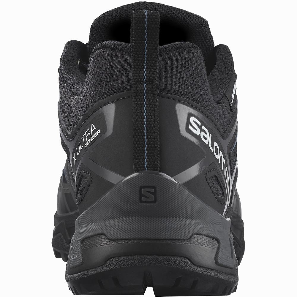 Men's Salomon X Ultra Pioneer Climasalomon™ Waterproof Hiking Shoes Black/ Blue Grey | NZ-6149805