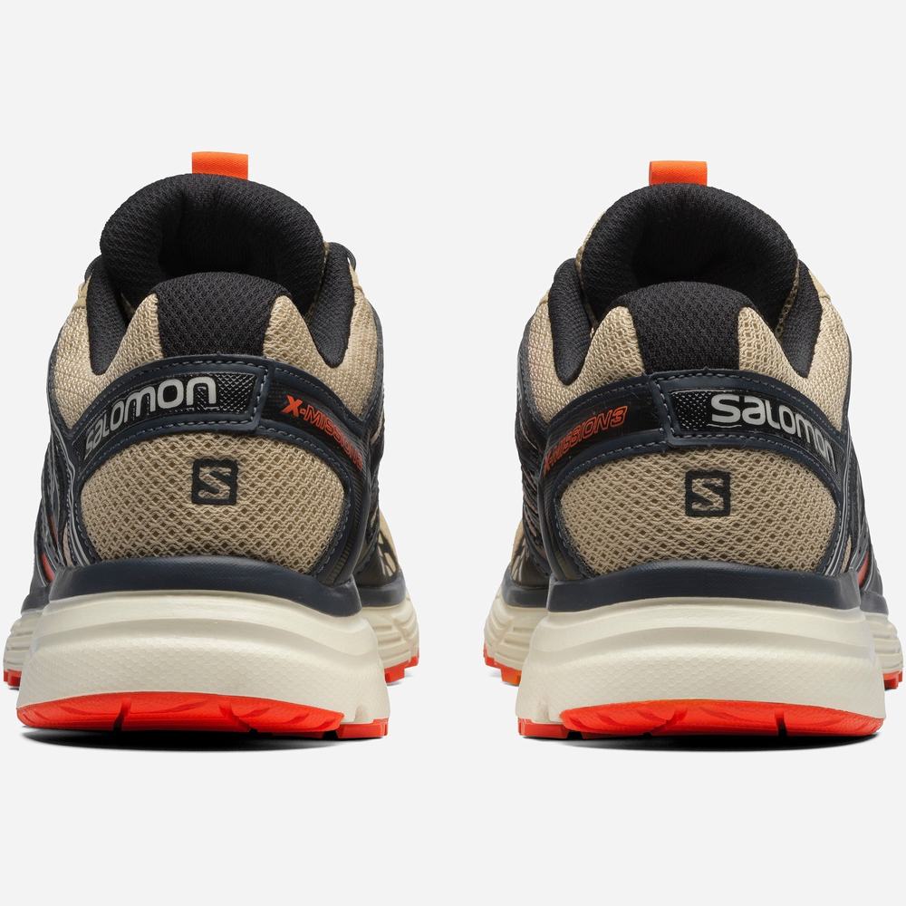 Men's Salomon X-mission 3 Sneakers Brown/Black/Red Orange | NZ-3569704