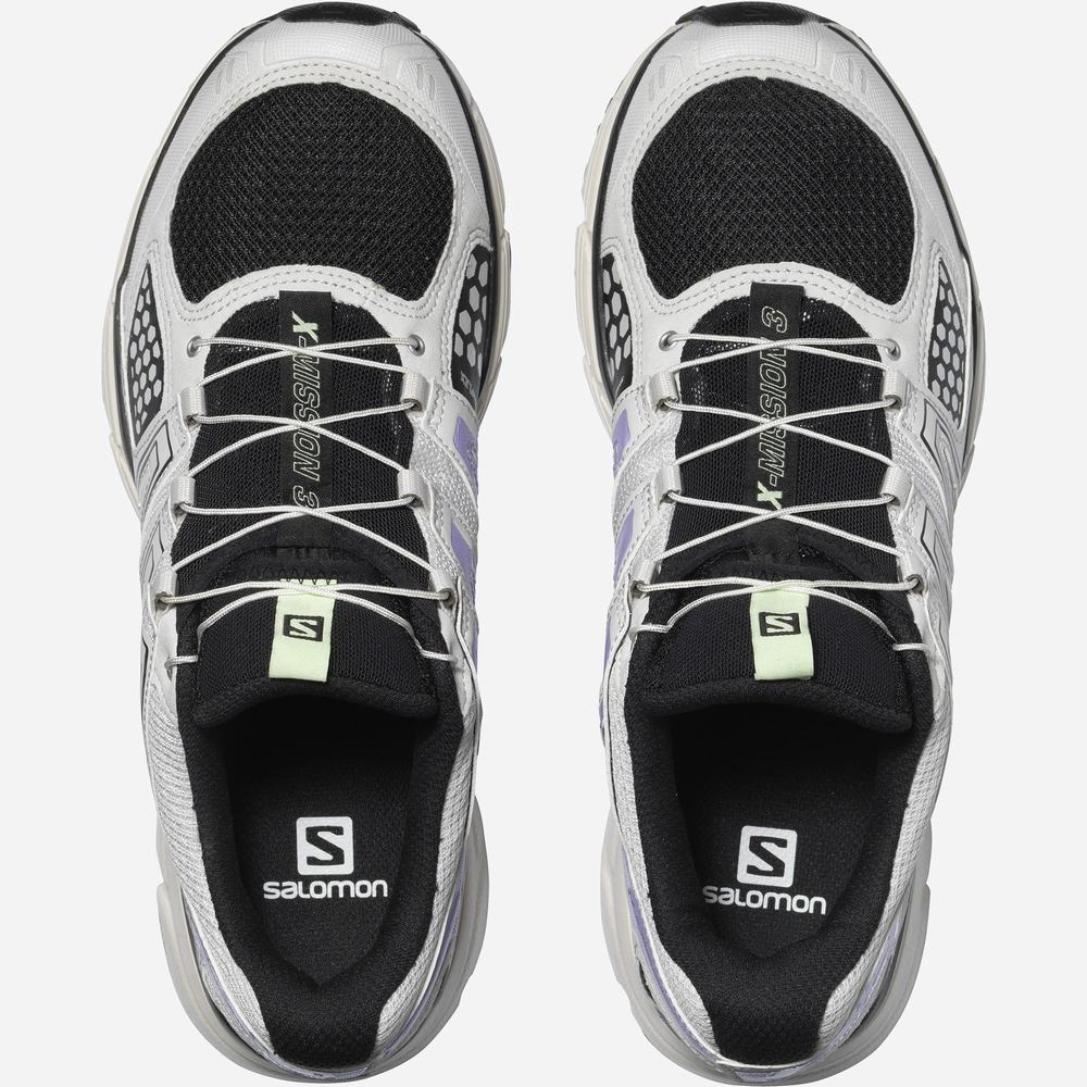 Men's Salomon X-mission 3 Sneakers White/Green/Lavender | NZ-8496157