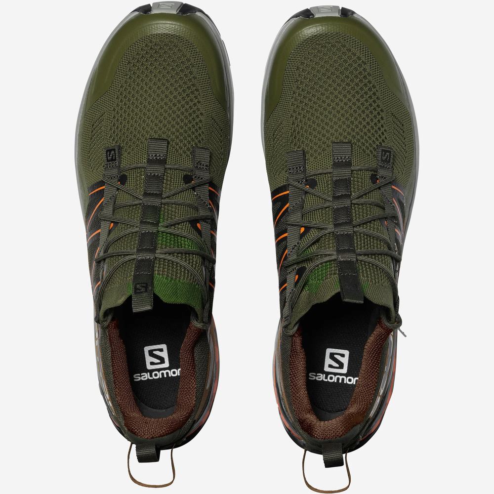 Men's Salomon Xa Cover Sneakers Olive/Orange | NZ-6852370