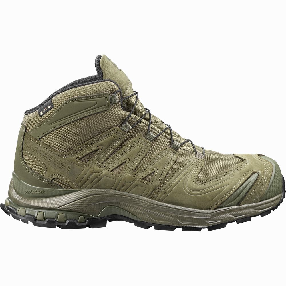 Men\'s Salomon Xa Forces Mid Gore-tex En Approach Shoes Green | NZ-0253698