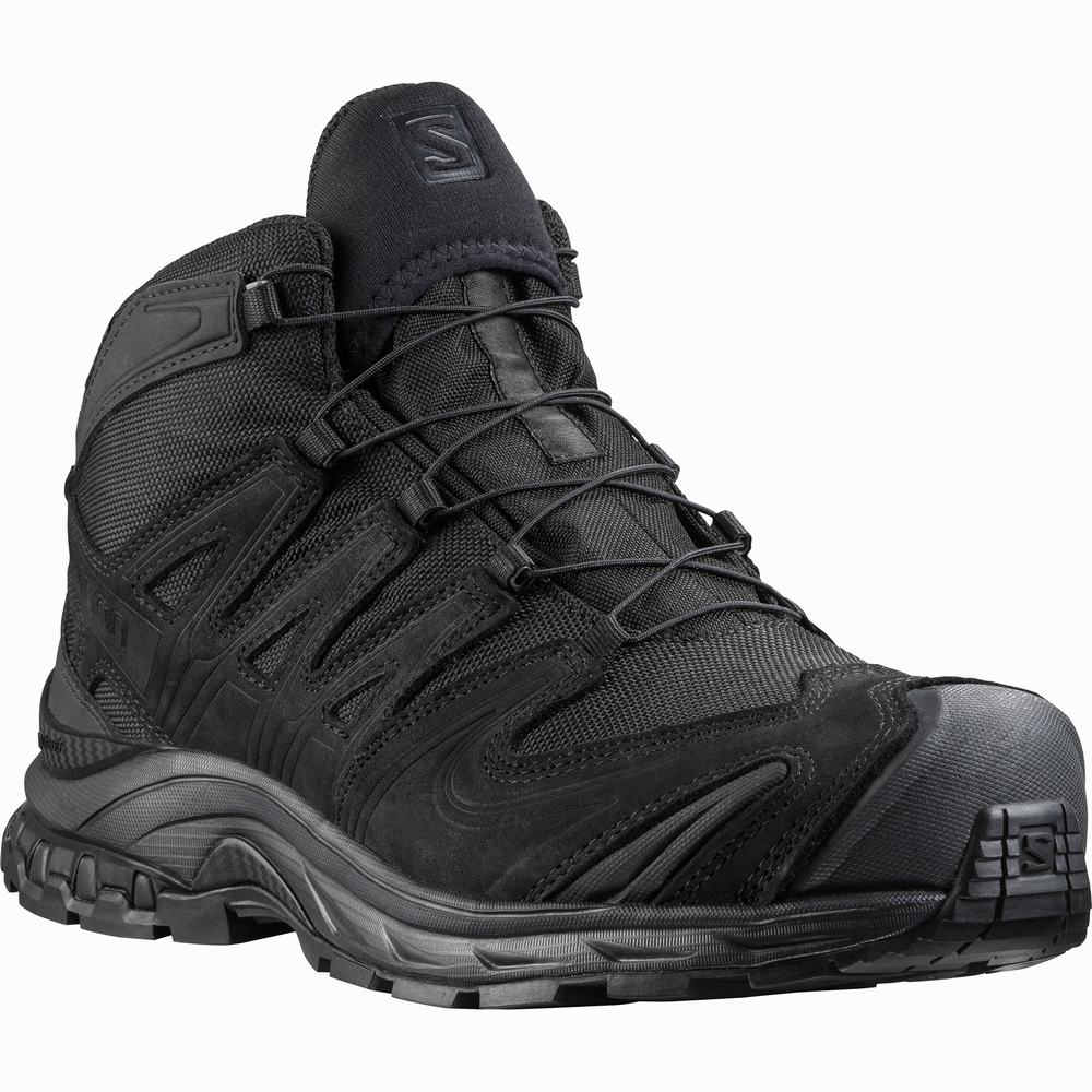 Men's Salomon Xa Forces Mid Gore-tex En Approach Shoes Black | NZ-2791604