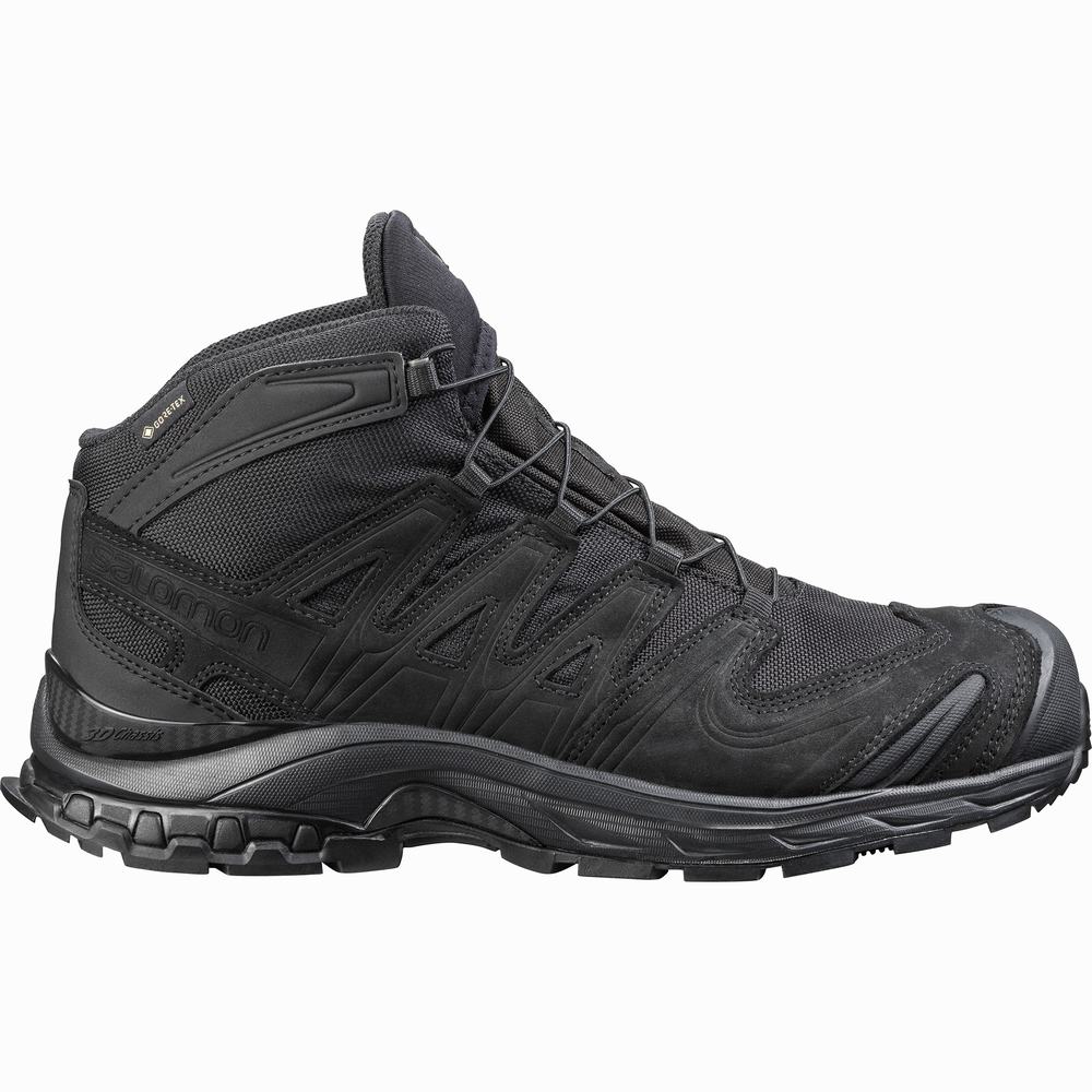 Men\'s Salomon Xa Forces Mid Gore-tex En Approach Shoes Black | NZ-2791604