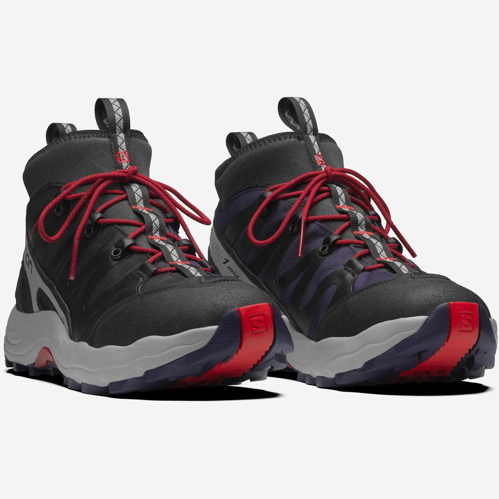 Men's Salomon Xa Pro 1 Mid Gore-tex Sneakers Black | NZ-2547061