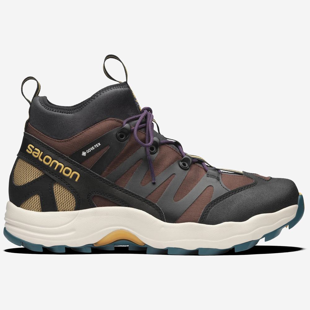 Men\'s Salomon Xa Pro 1 Mid Gore-tex Sneakers Chocolate/ Black | NZ-2645317