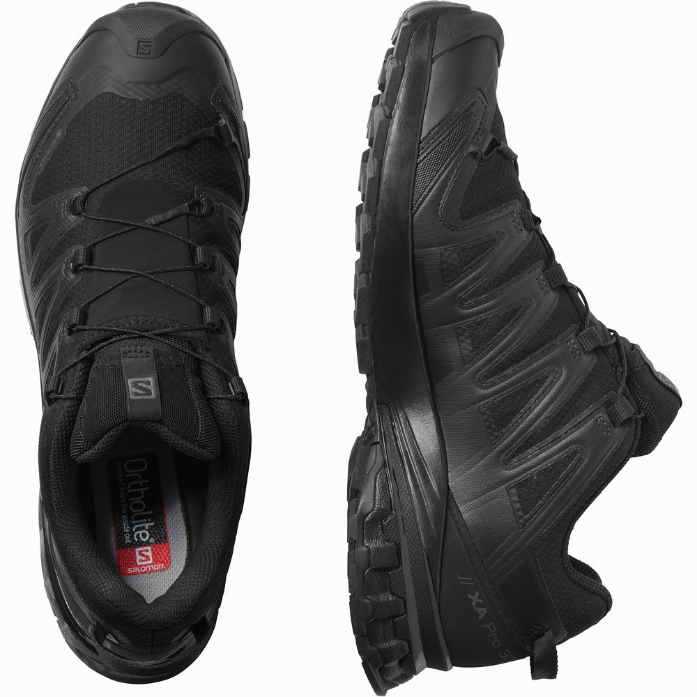 Men's Salomon Xa Pro 3d V8 Gore-tex Hiking Shoes Black | NZ-4256973