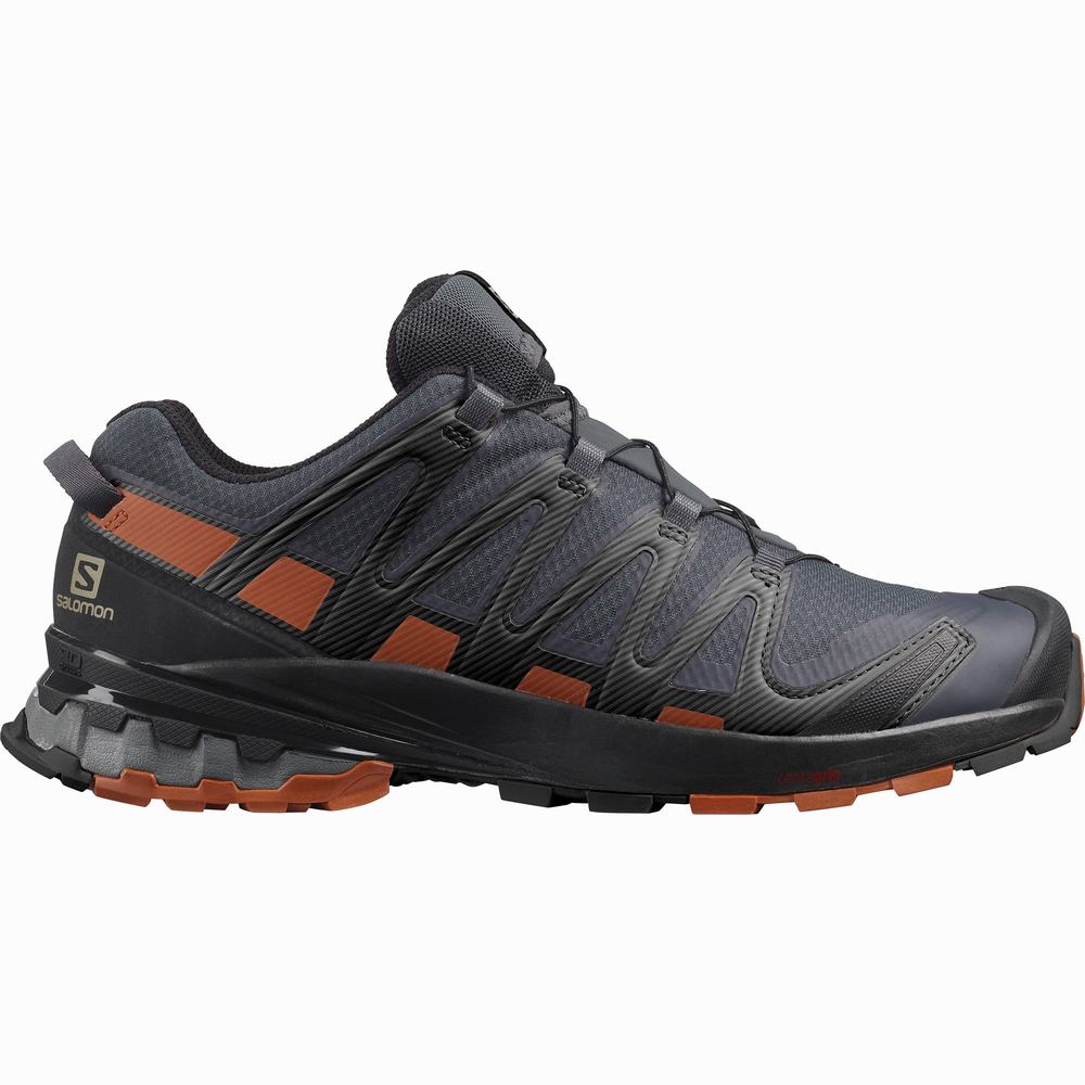 Men\'s Salomon Xa Pro 3d V8 Gore-tex Hiking Shoes Navy/Black | NZ-6182903