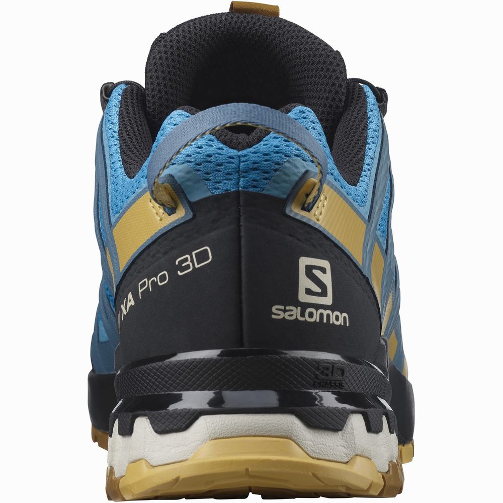Men's Salomon Xa Pro 3d V8 Hiking Shoes Blue/Brown | NZ-5287643