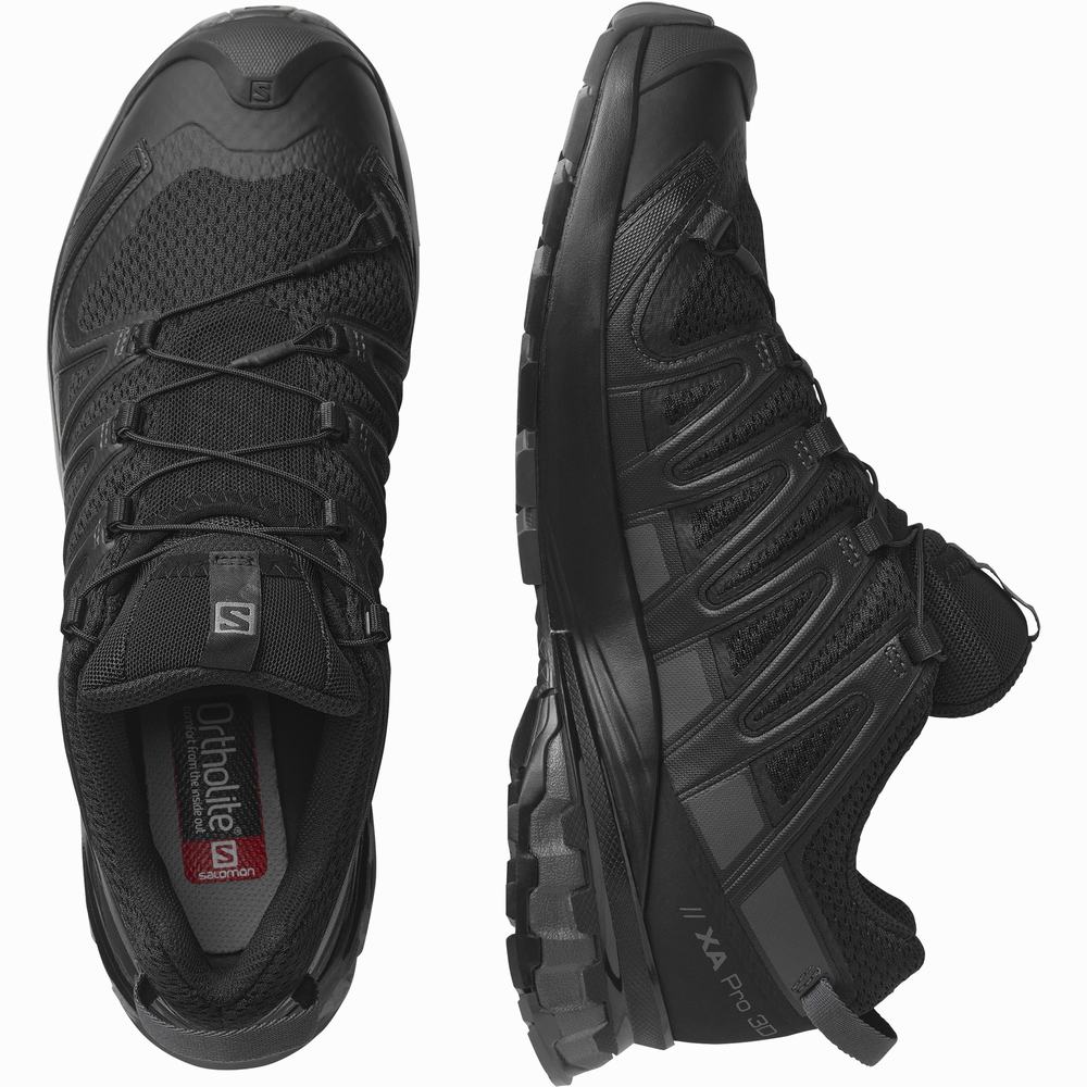 Men's Salomon Xa Pro 3d V8 Hiking Shoes Black | NZ-7234105