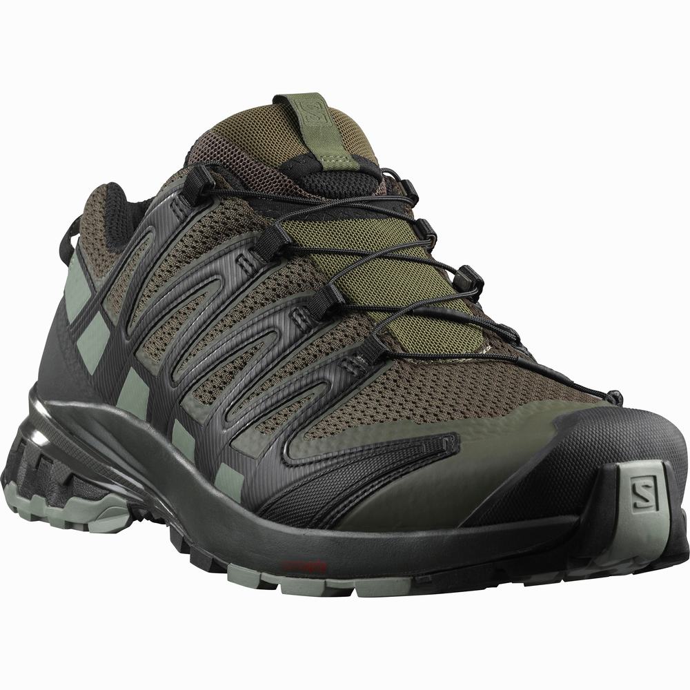 Men's Salomon Xa Pro 3d V8 Wide Hiking Shoes Purple/ Grey | NZ-4861705