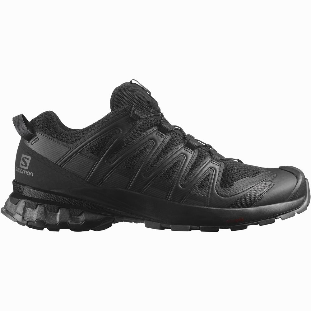Men\'s Salomon Xa Pro 3d V8 Wide Trail Running Shoes Black | NZ-9281307