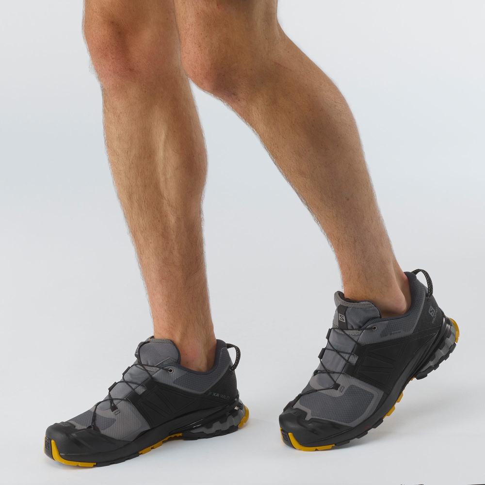 Men's Salomon Xa Wild Gore-tex Hiking Shoes Black | NZ-4879253