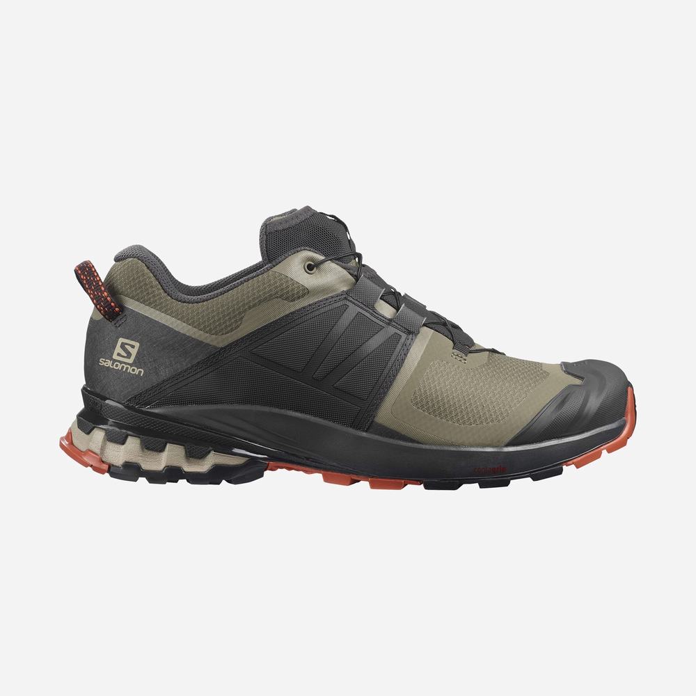 Men\'s Salomon Xa Wild Hiking Shoes Olive/Black/Dark Red | NZ-6827950