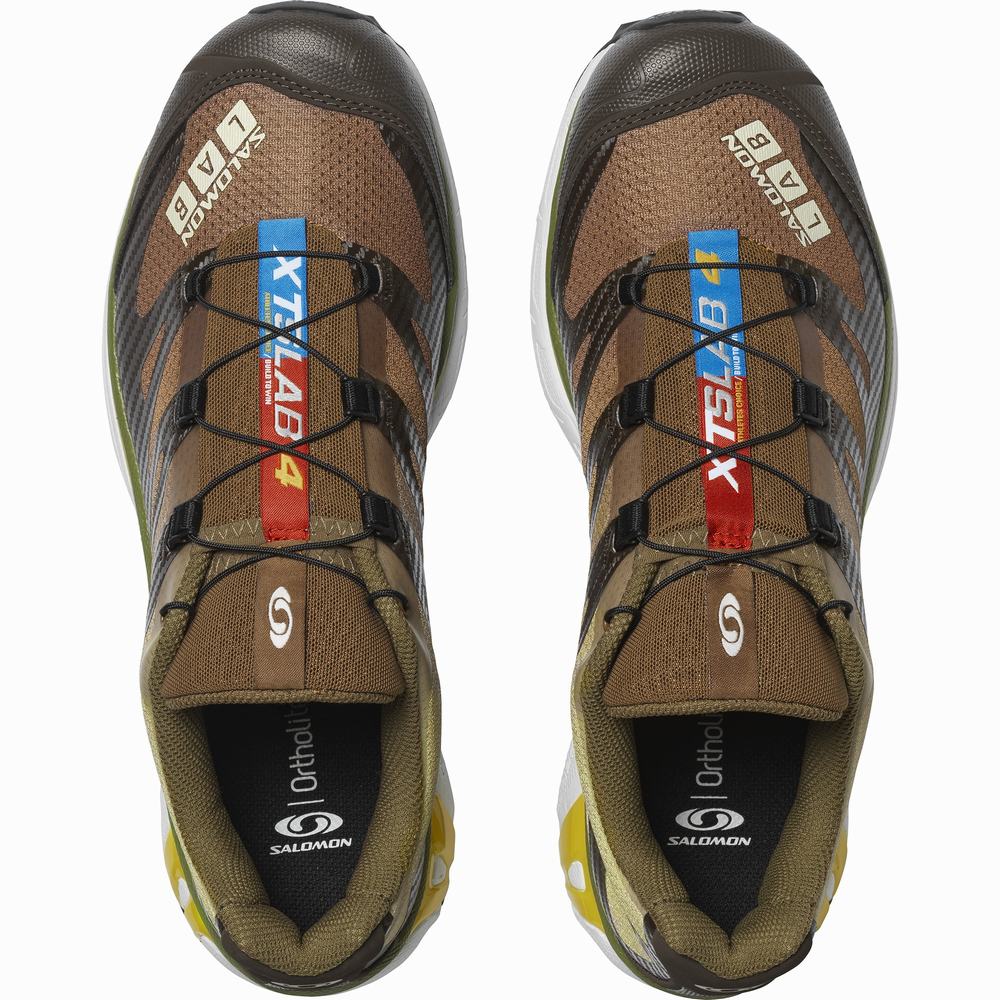 Men's Salomon Xt-4 Sneakers Brown/Black/Yellow | NZ-2597081