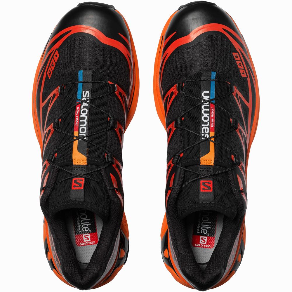 Men's Salomon Xt-6 Sneakers Black/ Orange | NZ-4076358