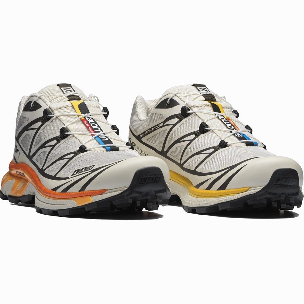 Men's Salomon Xt-6 Sneakers Khaki/Orange | NZ-7249538