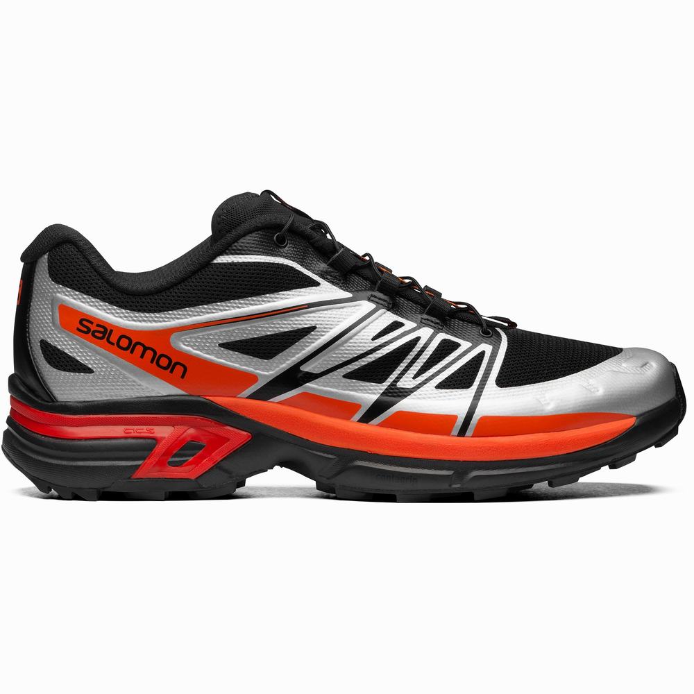 Men\'s Salomon Xt-wings 2 Sneakers Black/Silver/Orange | NZ-5804219