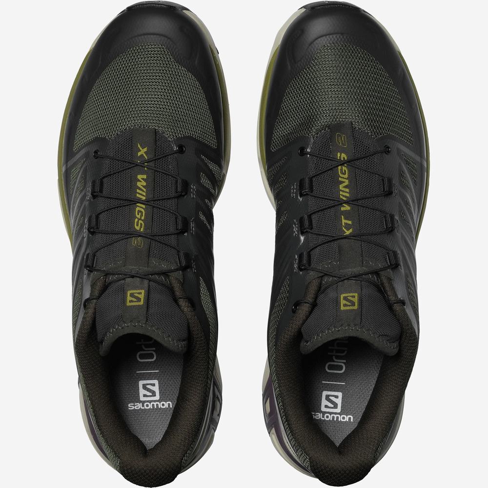 Men's Salomon Xt-wings 2 Sneakers Black/Green | NZ-9537684