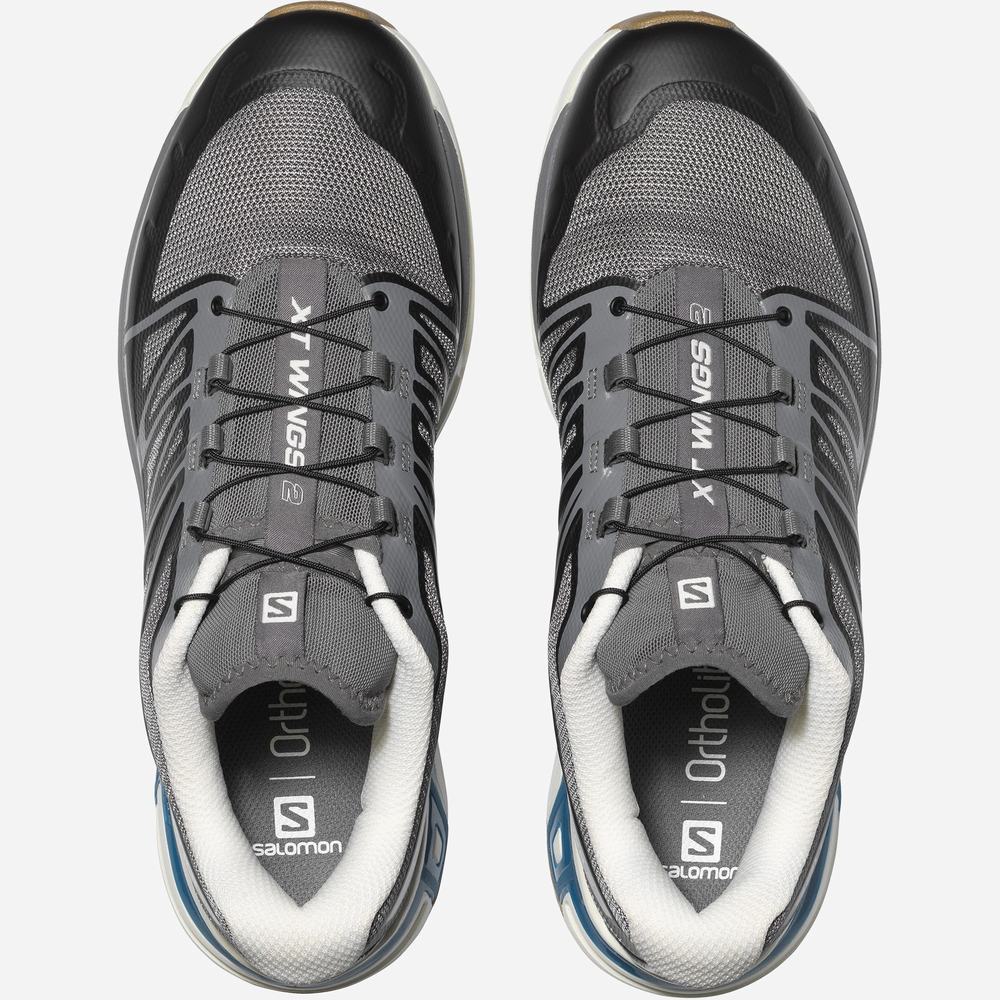 Men's Salomon Xt-wings 2 Sneakers Grey/Black | NZ-5627891