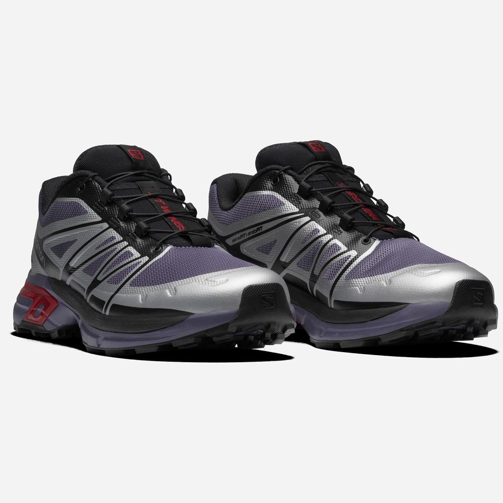 Men's Salomon Xt-wings 2 Sneakers Purple/Silver/Red | NZ-4109372