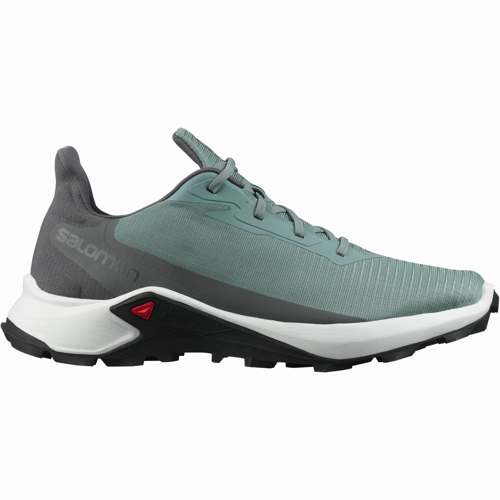 Men's Salomon Alphacross 3 Trail Running Shoes Turquoise/White | NZ-2496380