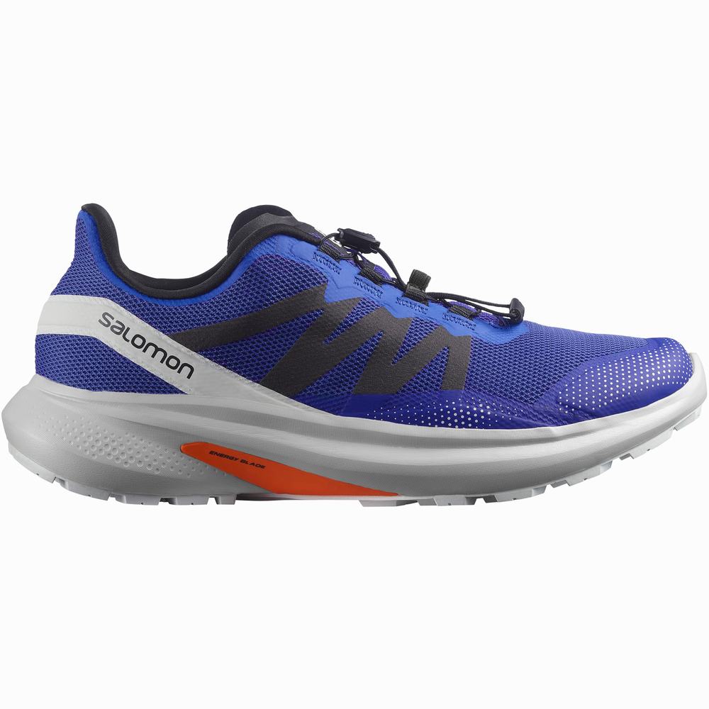 Men's Salomon Hypulse Trail Running Shoes Blue/Black/Orange | NZ-0476985