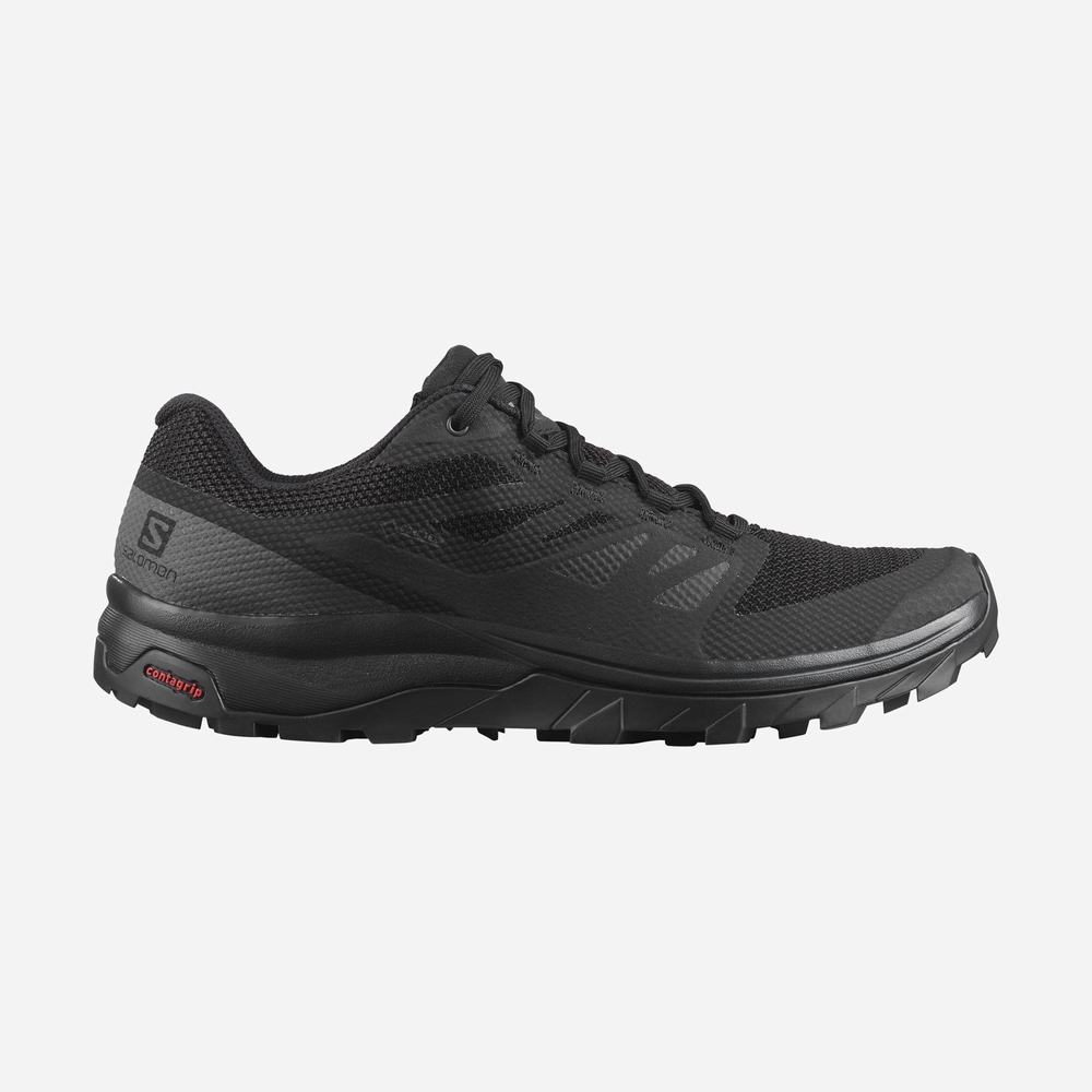 Men's Salomon Outline Gore-tex Hiking Shoes Black | NZ-3648597