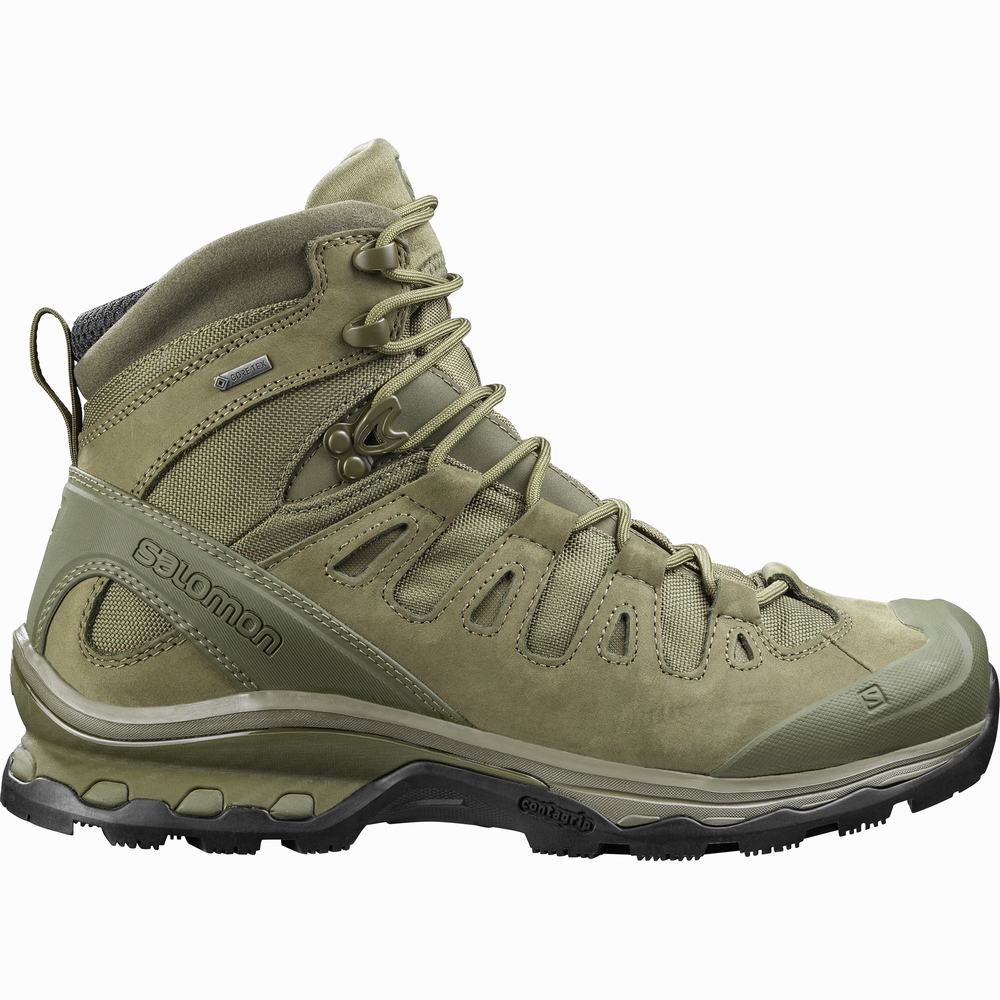 Men's Salomon Quest 4d Gore-tex Forces 2 En Tactical Boots Green/Black | NZ-7810432