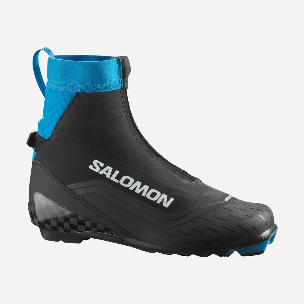 Men's Salomon S/Max Carbon Classic Mv Ski Boots Black/Blue | NZ-4837916