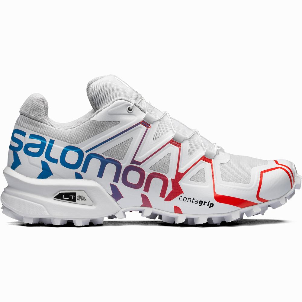 Men's Salomon Speedcross Offroad Sneakers White/Black | NZ-2790548