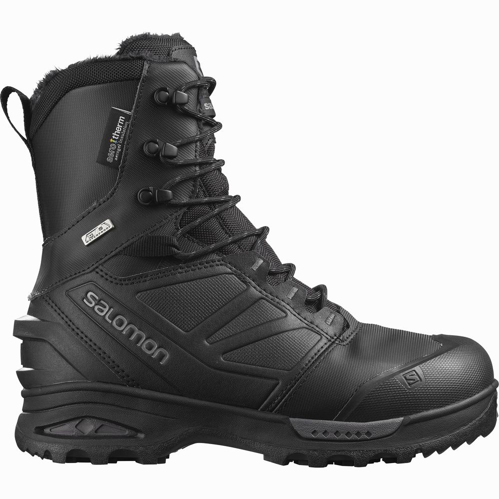 Men's Salomon Toundra Pro Climasalomon™ Waterproof Winter Boots Black | NZ-7830269