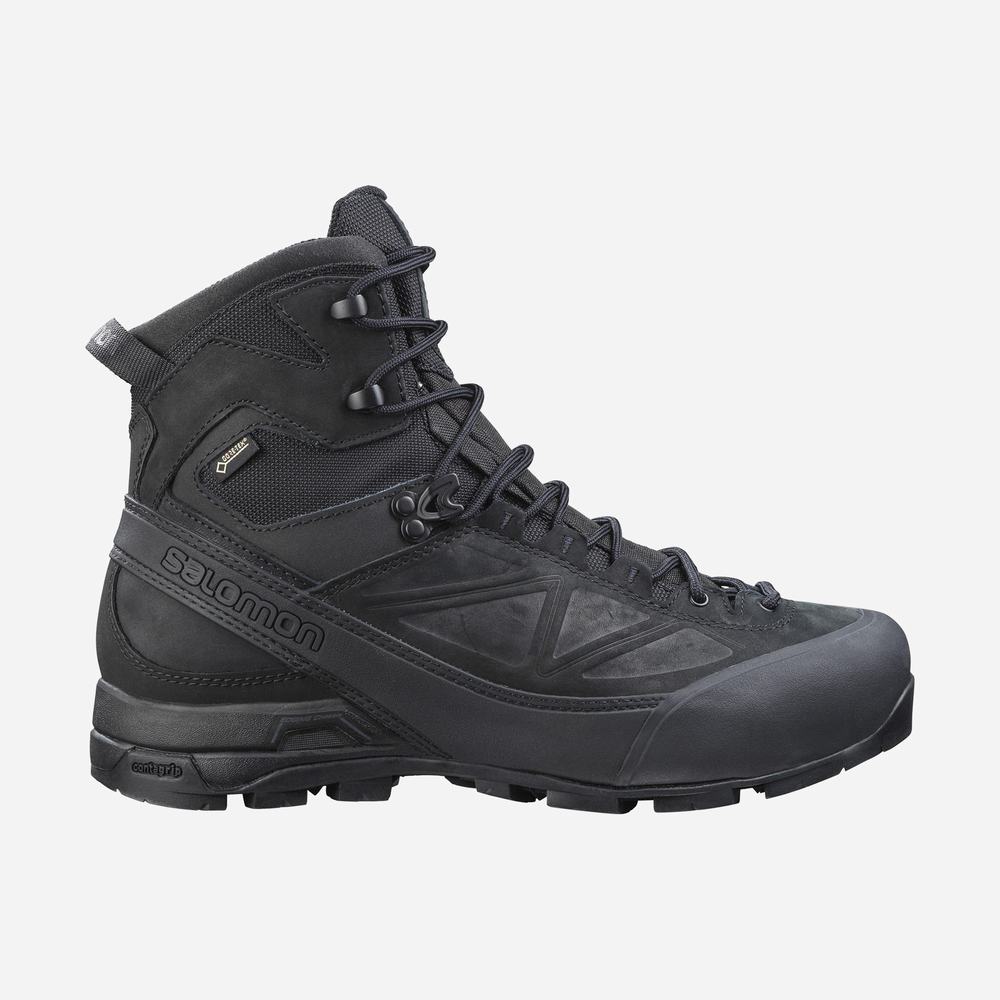 Men's Salomon X Alp Gore-tex Forces Approach Shoes Black | NZ-1854706