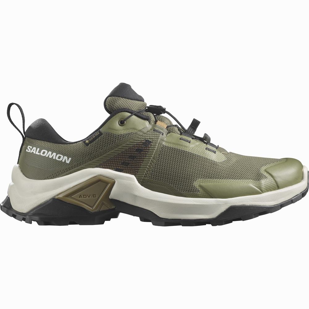 Men's Salomon X Raise 2 Gore-tex Hiking Shoes Deep Green | NZ-1236985