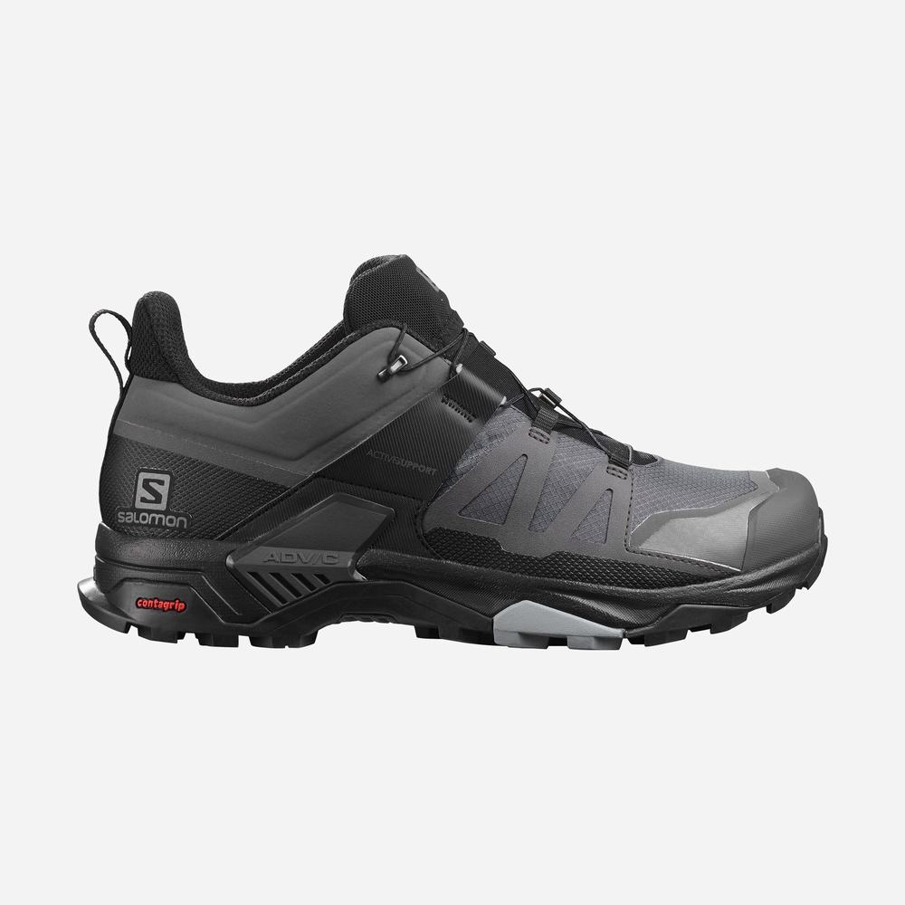 Men's Salomon X Ultra 4 Gore-tex Hiking Shoes Grey/Black | NZ-0182796