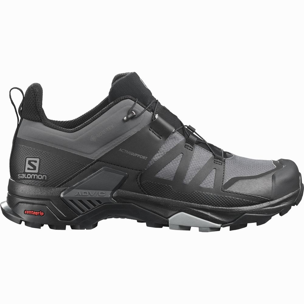Men's Salomon X Ultra 4 Gore-tex Hiking Shoes Grey/Black | NZ-7316092