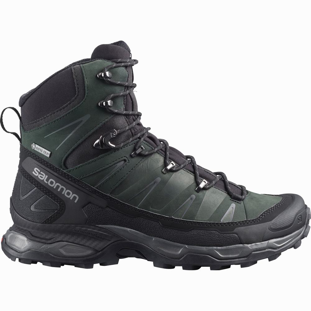 Men's Salomon X Ultra Trek Gore-tex Hiking Boots Black | NZ-4013978