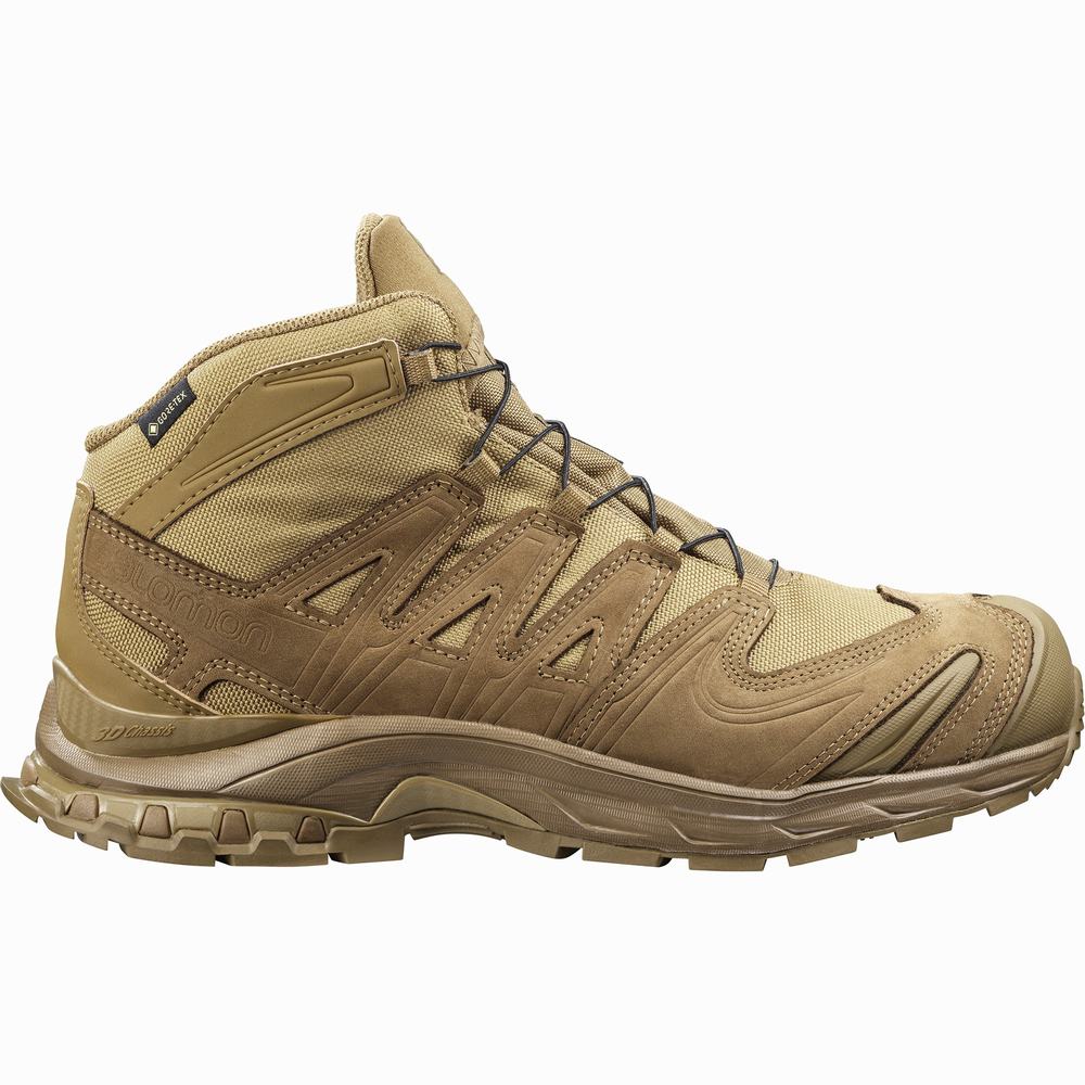 Men's Salomon Xa Forces Mid Gore-tex Approach Shoes Brown | NZ-5206379